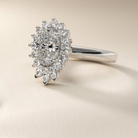 Royal Bloom Oval Diamond Engagement Ring