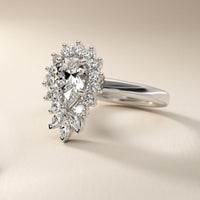Royal Bloom Pear Diamond Engagement Ring