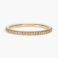 Micropavé Lab-Grown Diamond Ring in 10k 14k 18k Gold
