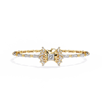 Celestial Princess-Cut Diamond Statement Bracelet