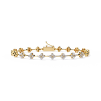 Celestial Floral Diamond Chain Bracelet