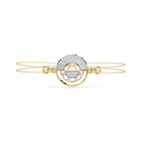 Celestial Halo Diamond Layered Bracelet