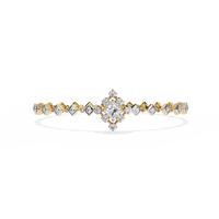 Luxury Two-Tone Princess Cut Diamond Bracelet