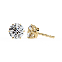 Classic Round Brilliant Solitaire Diamond Stud Earrings