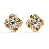Interlocking Knot Diamond Stud Earrings