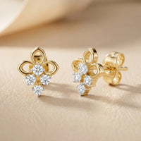 Enchanted Blossom Round Diamond Earrings