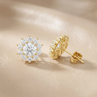 Vintage-Inspired Round Diamond Earrings