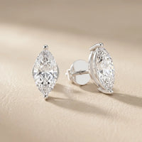 Almond Bloom Marquise Diamond Earrings