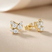 Mariposa Round Diamond Earrings