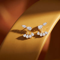 Pear-Shaped Diamond Convertible Ear Jacket Earrings in 925 Sterling Silver