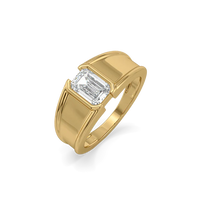 Aurelius Emerald-Cut Diamond Signet Ring