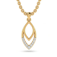 Modern Marquise Shape Diamond Pendant Necklace in 925 Sterling Silver
