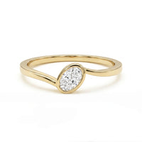 925 Sterling Silver Bezel Set Oval Cut Solitaire Ring – Minimalist Engagement & Promise Ring