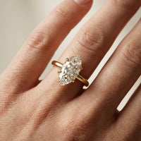 Marquise Diamond Engagement & Wedding Ring
