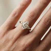 Amelia Three Stone Marquise Diamond Engagement & Wedding Ring