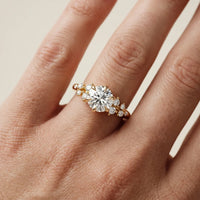 Evelina Bloom Round Diamond Engagement & Wedding Ring