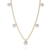 Celestial Halo Diamond Station Necklace