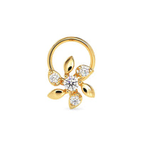 Floral Harmony Diamond Nose Pin