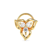 Trinity Bloom Diamond Nose Pin