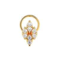 Celestial Floral Diamond Nose Pin