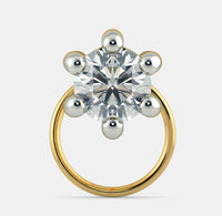 Regal Round Diamond Nose Pin