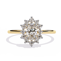 Royal Radiance Oval Diamond Halo Gold Engagement Ring Other premium options: