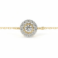 Celestial Halo Round Diamond Bracelet