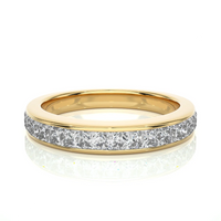 Classic Gold princess Diamond Eternity Band Ring