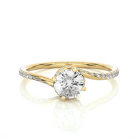 Celestia Grace Round Diamond Engagement Ring