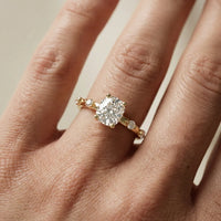 Elena Radiance Solitaire Cushion Diamond Engagement & Wedding Ring