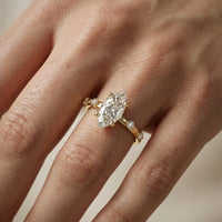 Elena Radiance Solitaire Marquise Diamond Engagement & Wedding Ring