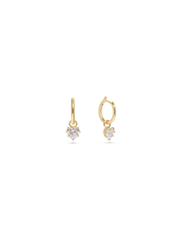 Heart Diamond Drop Earrings