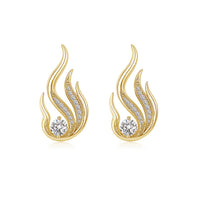 Flame Kuchipudi Motif Diamond Earrings