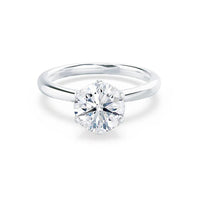 Round Lab Diamond 10k,14k,18k Gold Solitaire Ring