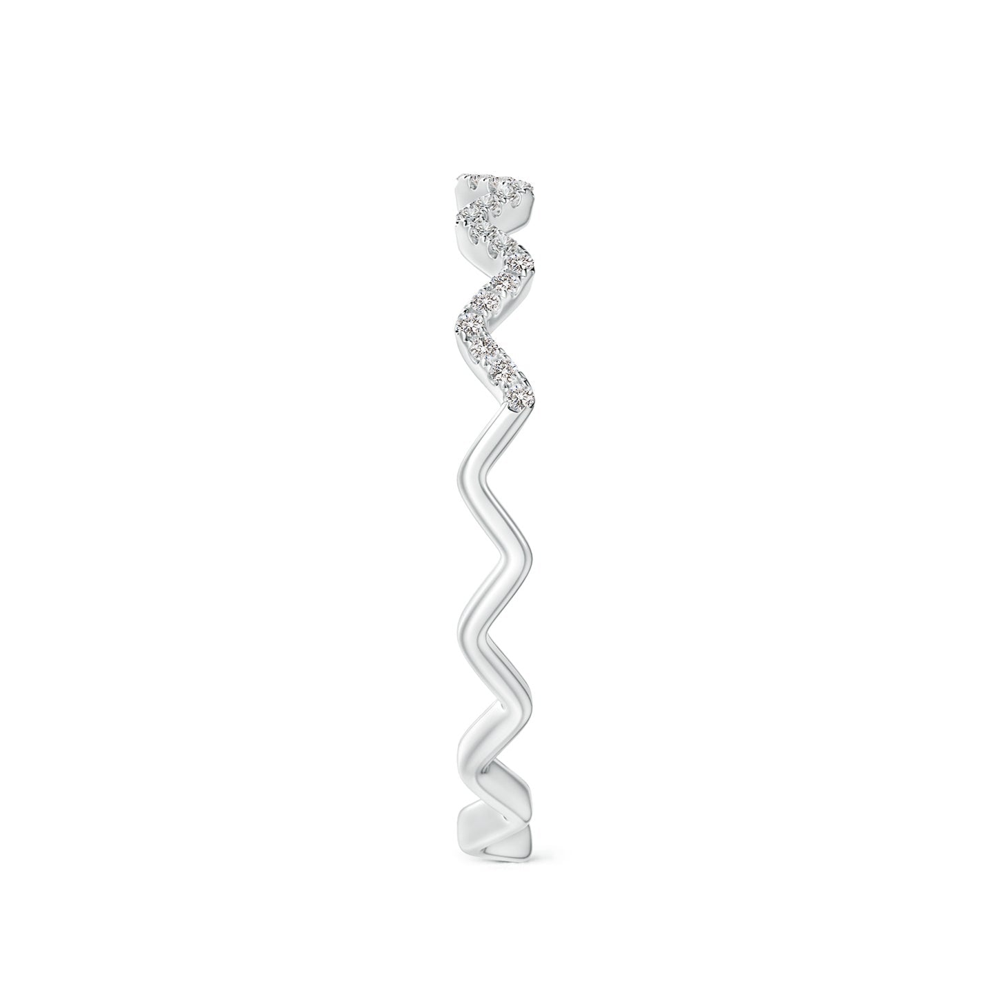 Double Zigzag Pave Diamond Eternity Engagement & Wedding Band