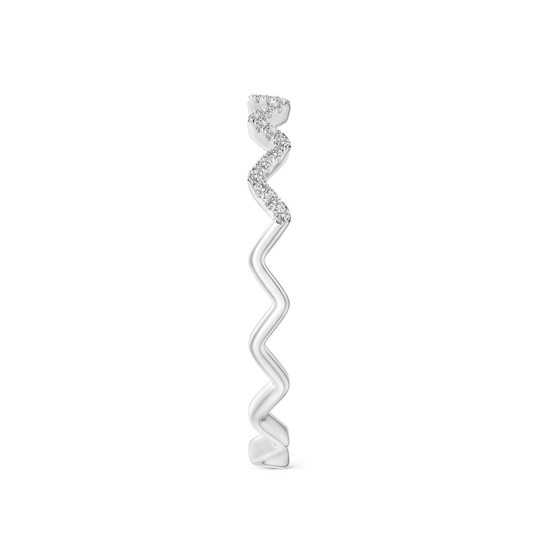 Double Zigzag Pave Diamond Eternity Engagement & Wedding Band