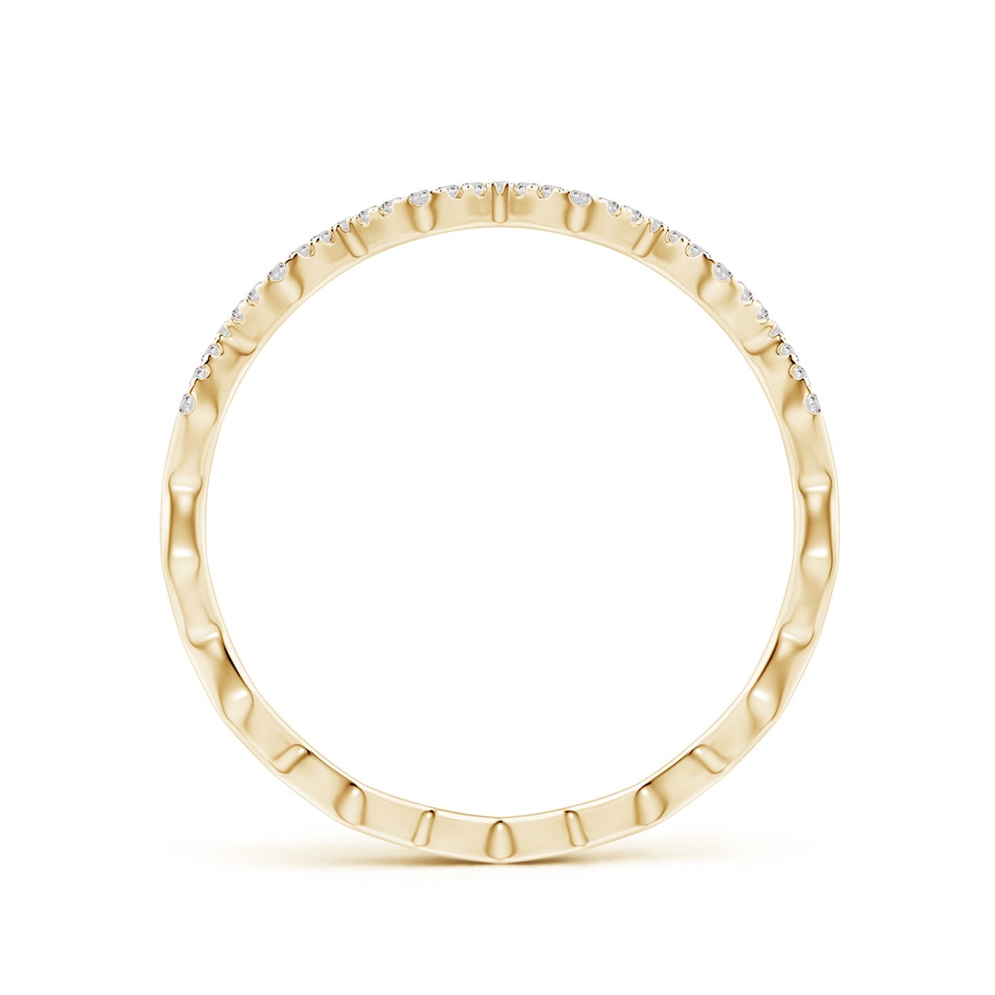 Double Zigzag Pave Diamond Eternity Engagement & Wedding Band