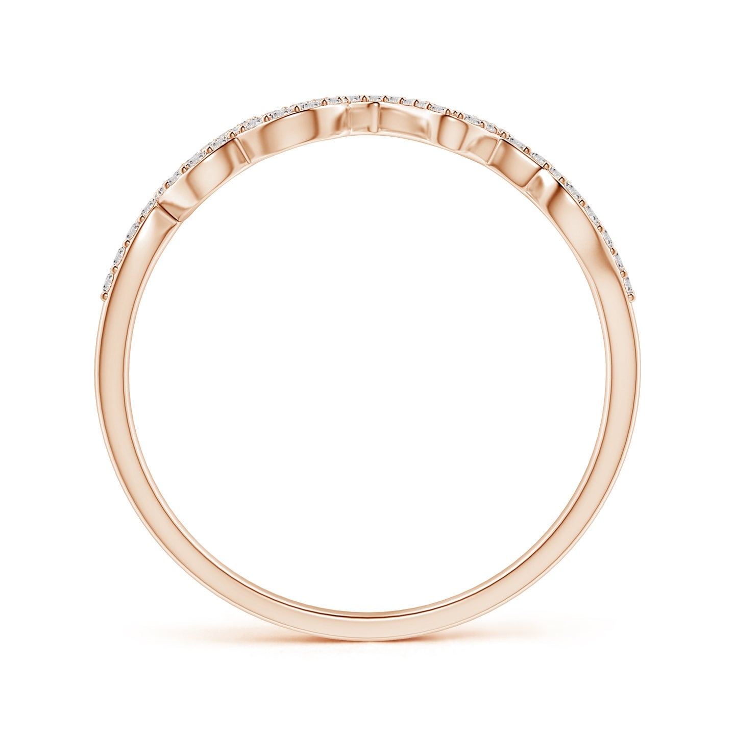 Prong-Set Round Diamond Cursive “Love” Ring