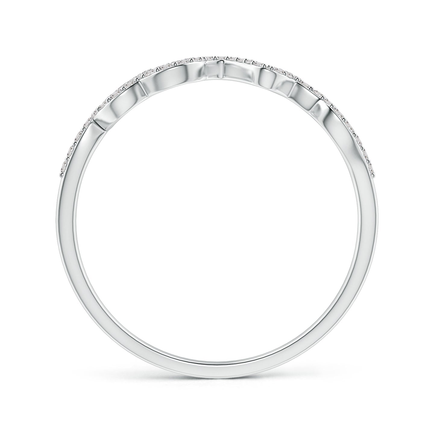 Prong-Set Round Diamond Cursive “Love” Ring