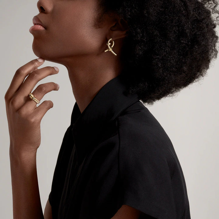 Aurelle Sculpted Coil Hoop Earrings