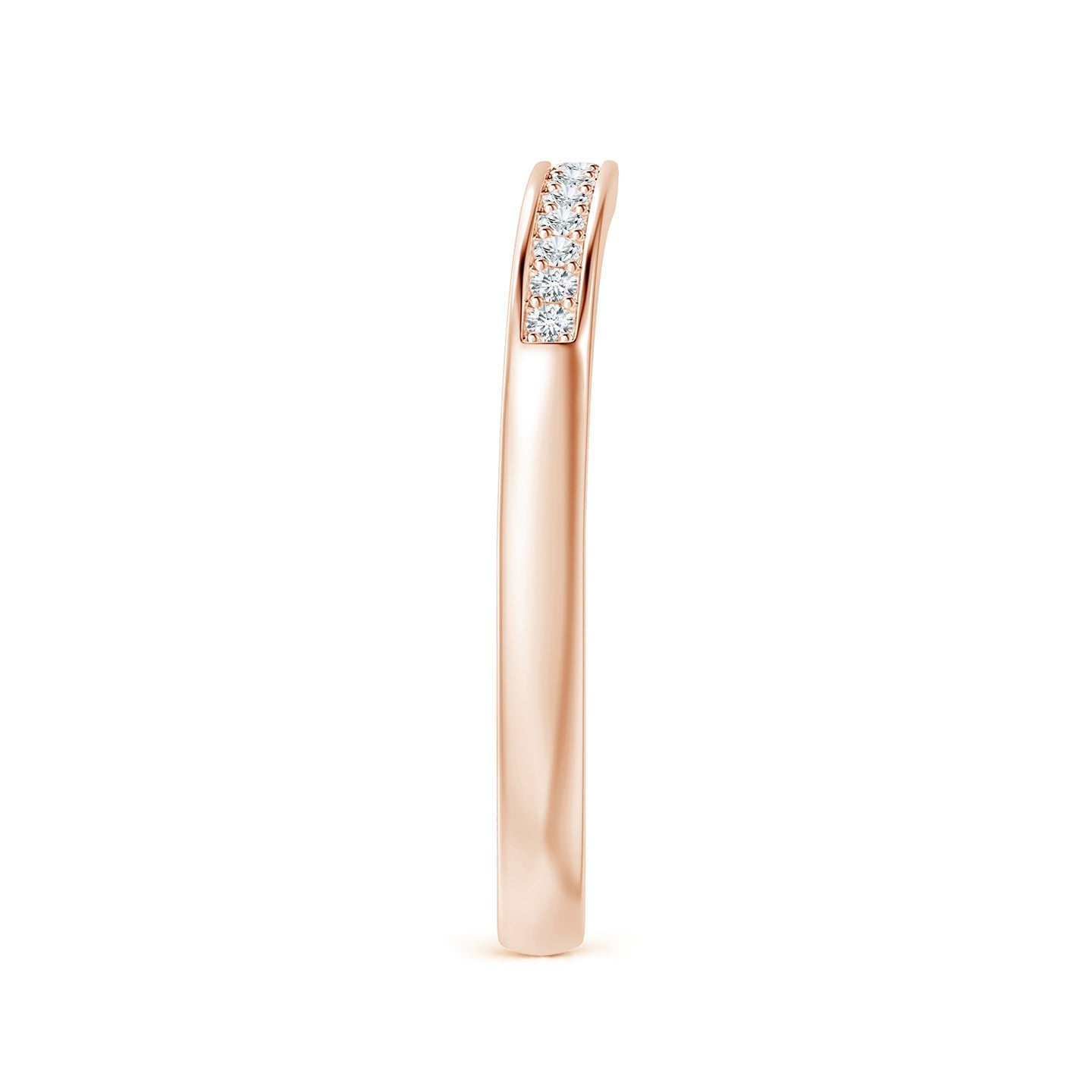 Classic Pavé Lab Grown Diamond Flat Engagement & Wedding Band