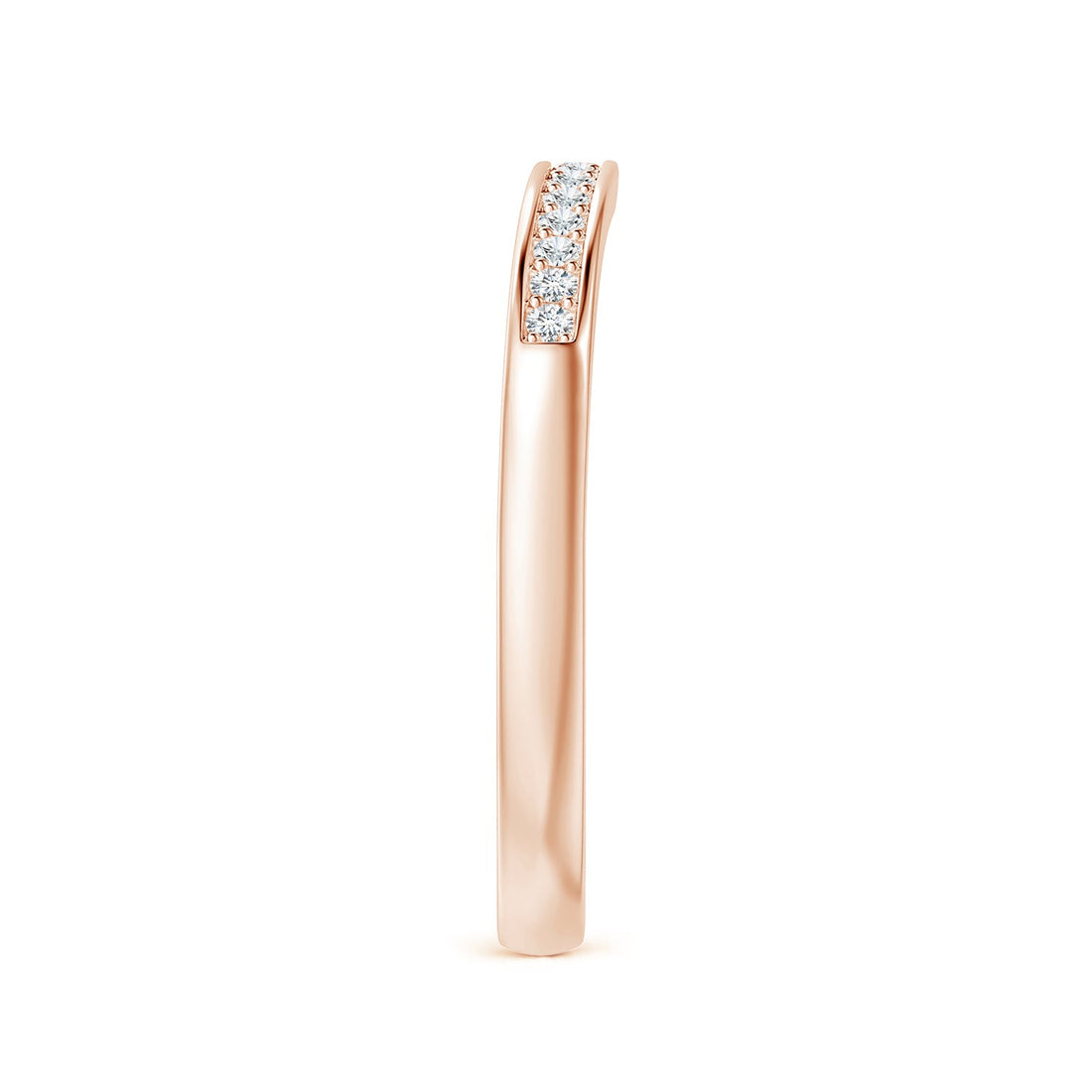 Classic Pavé Lab Grown Diamond Flat Engagement & Wedding Band