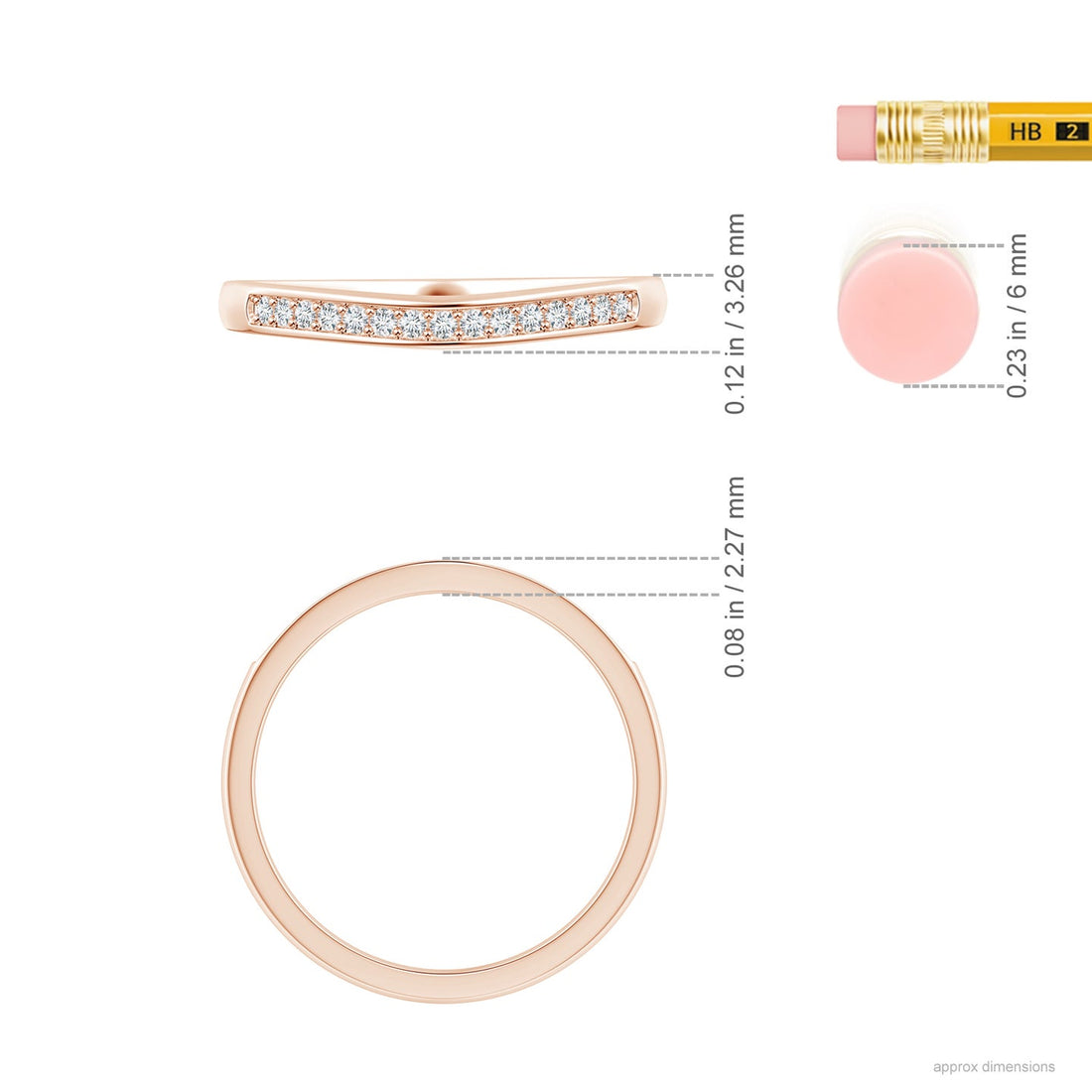 Classic Pavé Lab Grown Diamond Flat Engagement & Wedding Band