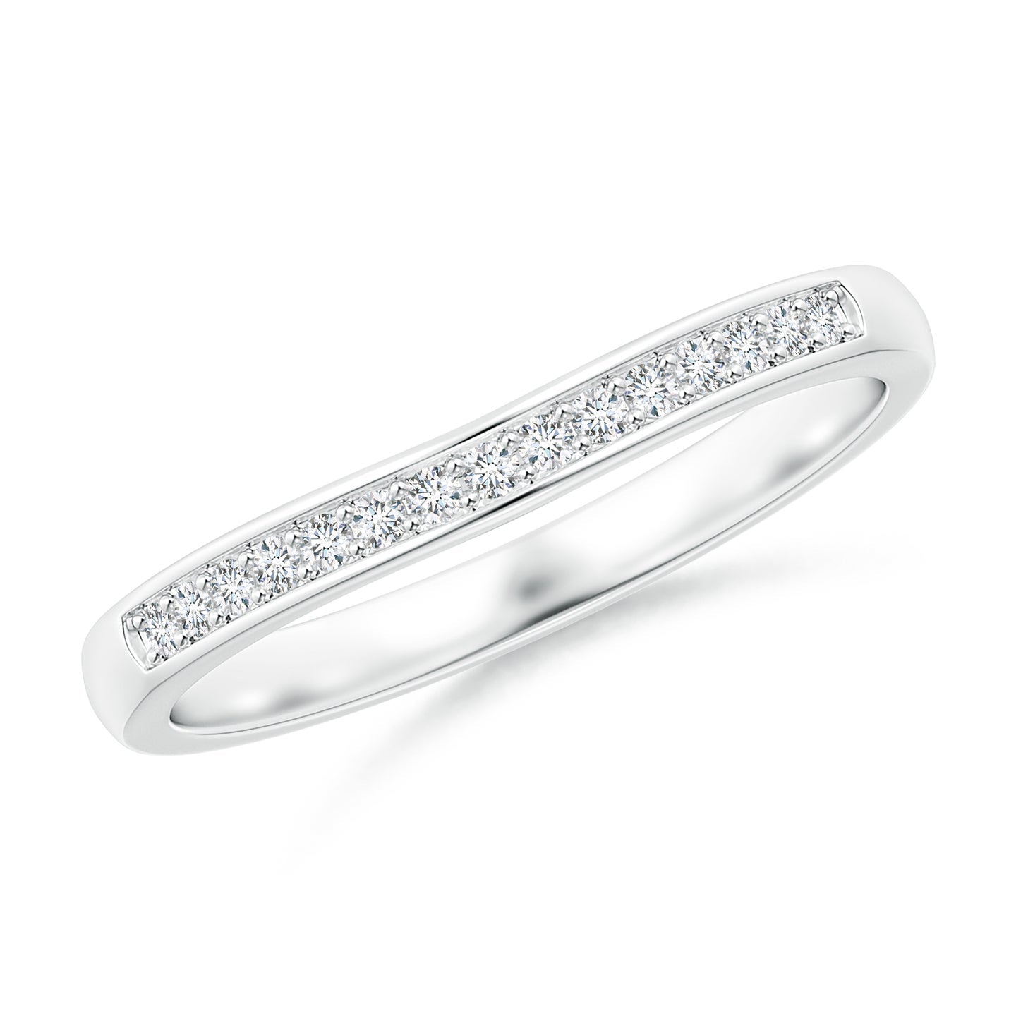 Classic Pavé Lab Grown Diamond Flat Engagement & Wedding Band