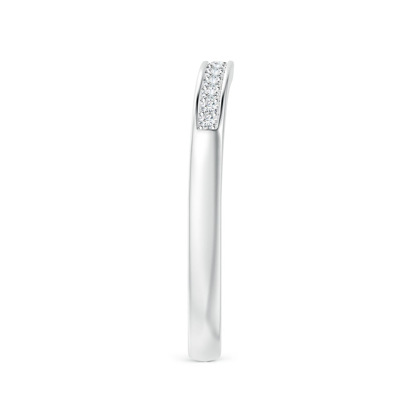 Classic Pavé Lab Grown Diamond Flat Engagement & Wedding Band