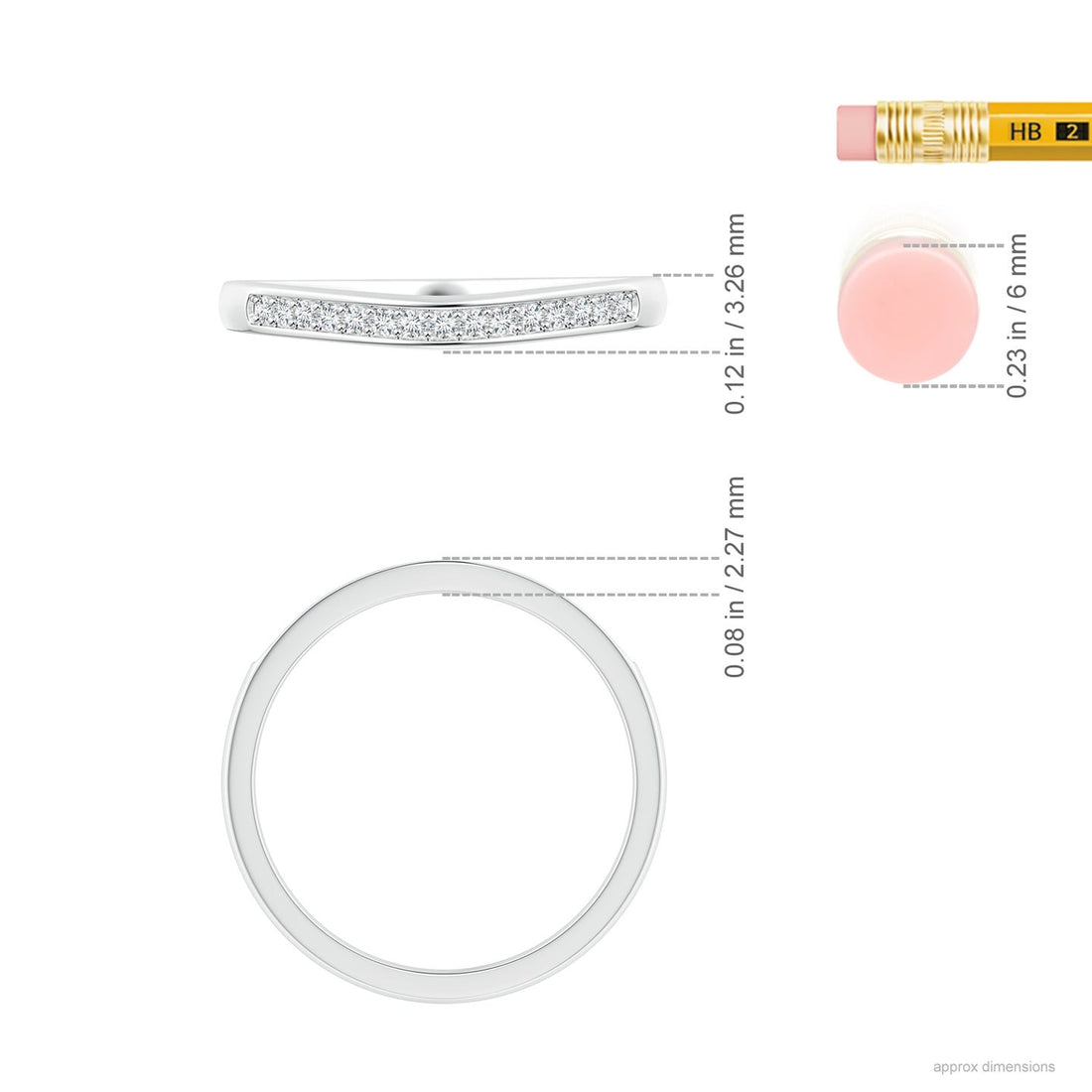 Classic Pavé Lab Grown Diamond Flat Engagement & Wedding Band