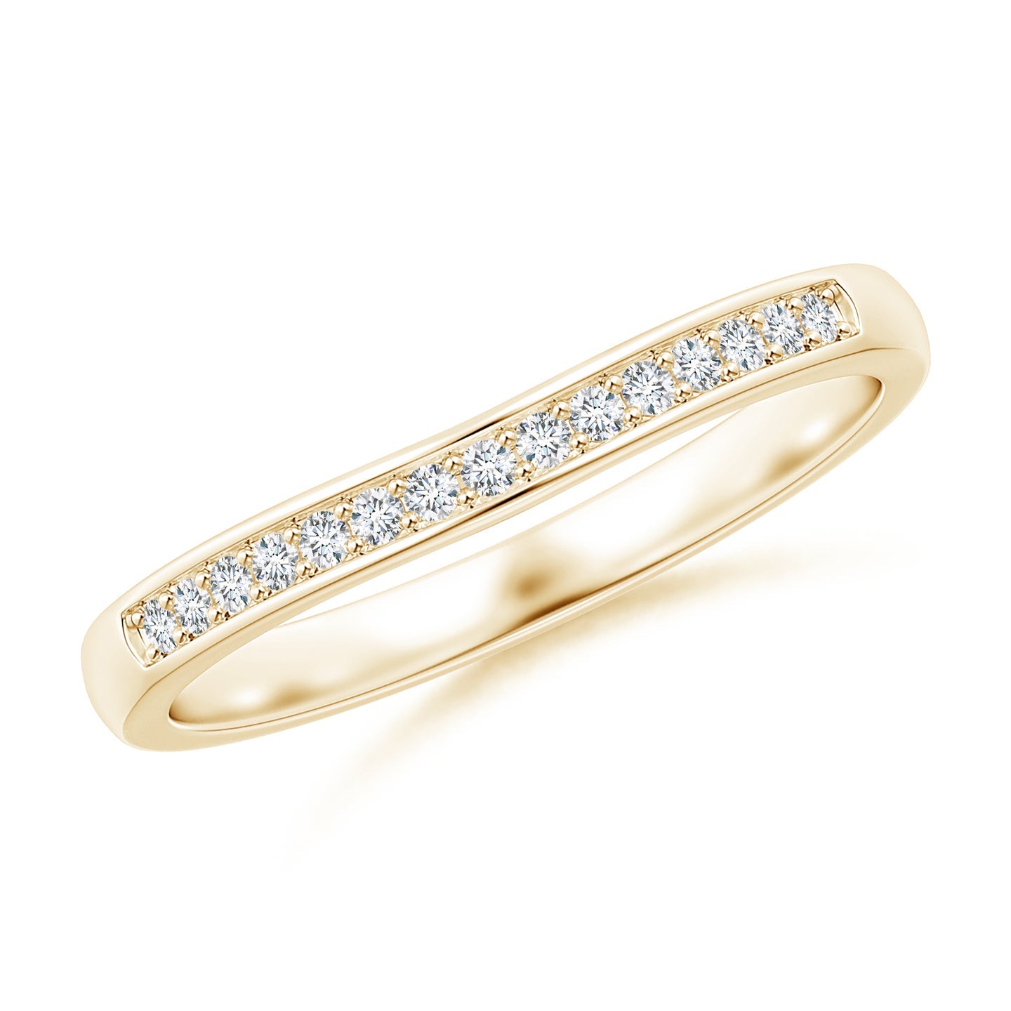 Classic Pavé Lab Grown Diamond Flat Engagement & Wedding Band