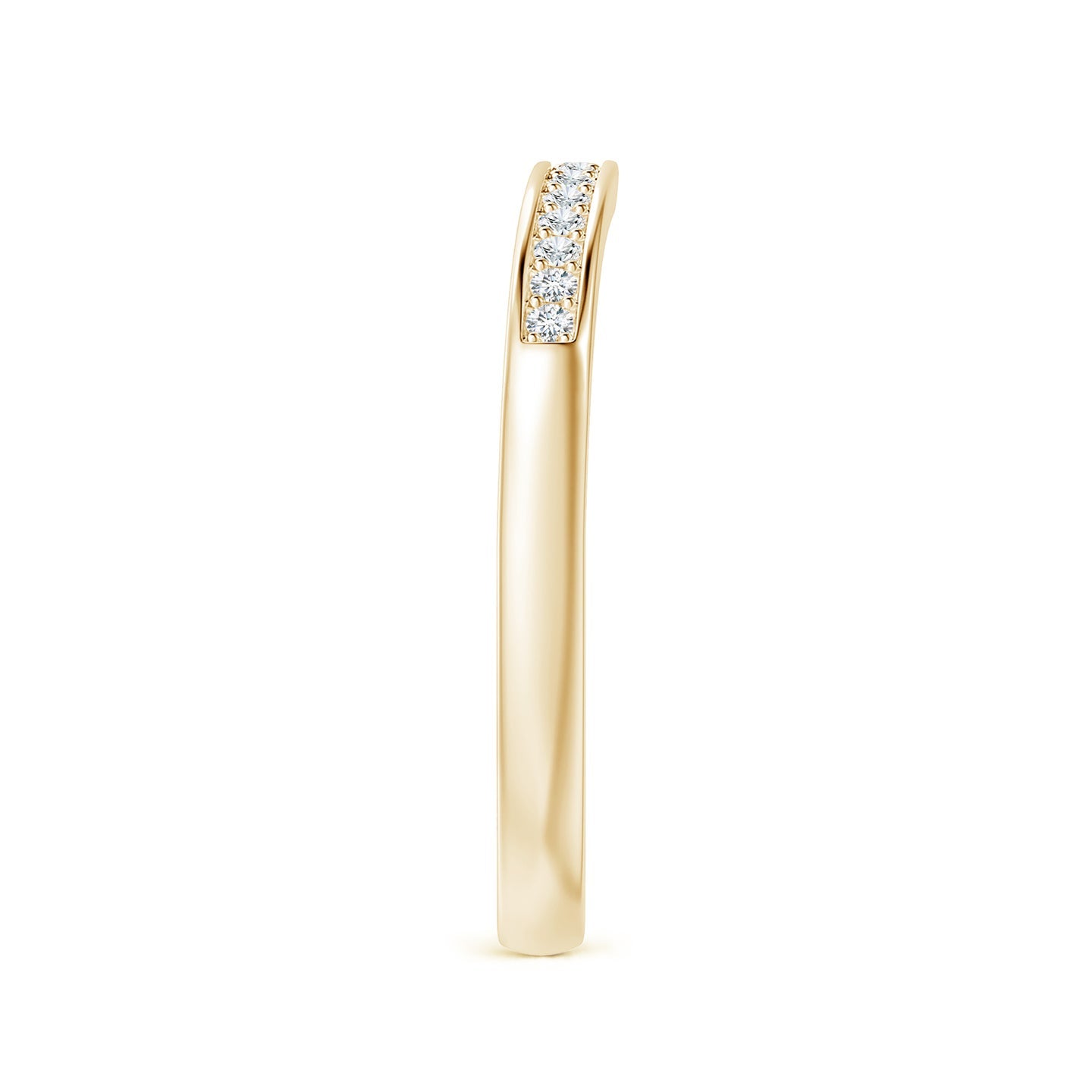 Classic Pavé Lab Grown Diamond Flat Engagement & Wedding Band