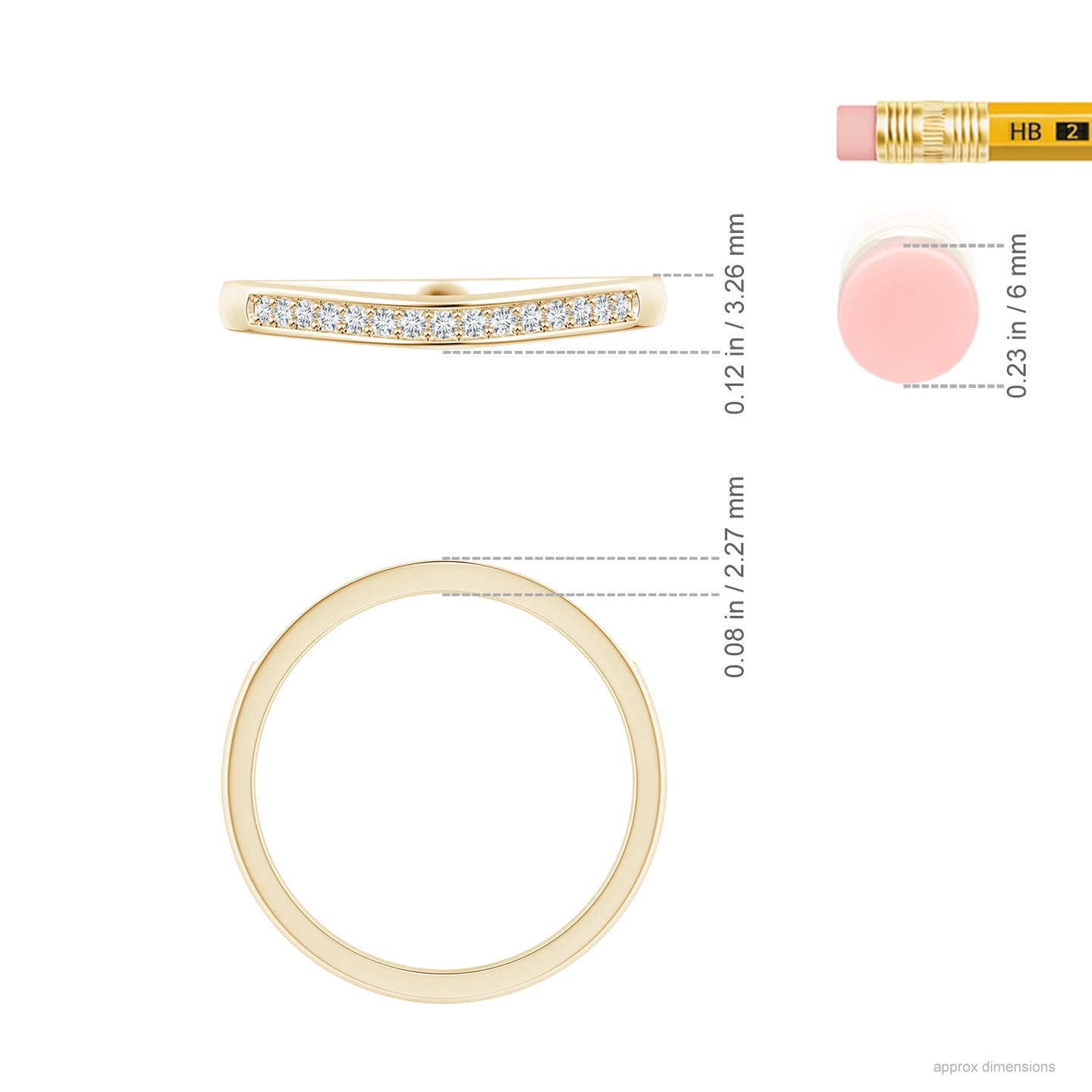 Classic Pavé Lab Grown Diamond Flat Engagement & Wedding Band