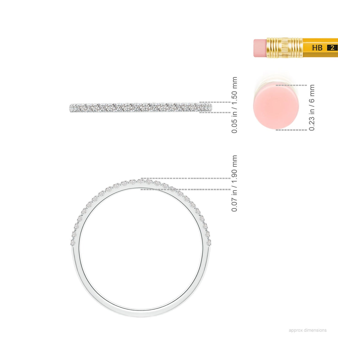 Classic Split Prong Diamond Half Eternity Engagement & Wedding Ring